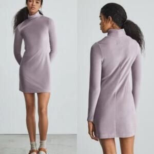 Everlane Velour Mini Dress in Dusty Lavender Size Medium EUC